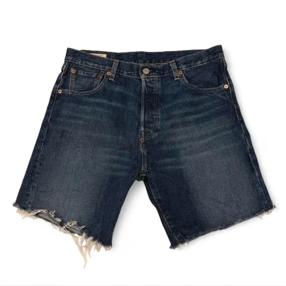 Levi's 501 '93 Cut Off Denim Shorts Blue Raw Hem - Size 30 Waist (30W)